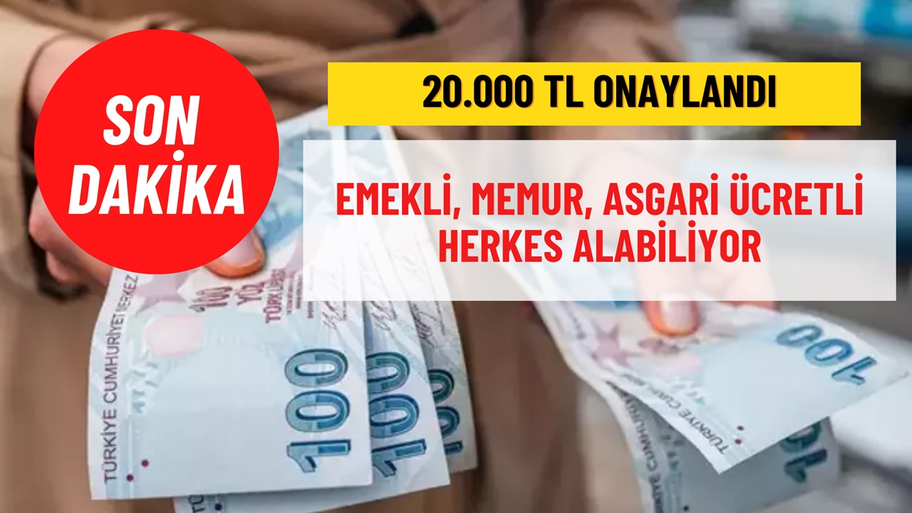Asgari Ücretli,Memur ve Emekliye 20 Bin Bayram Desteği