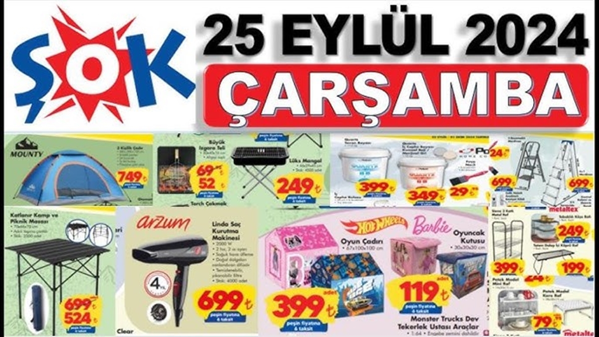 Şok Aktüel’de Şok  İndirimli Ürünler 25 Eylül 2024