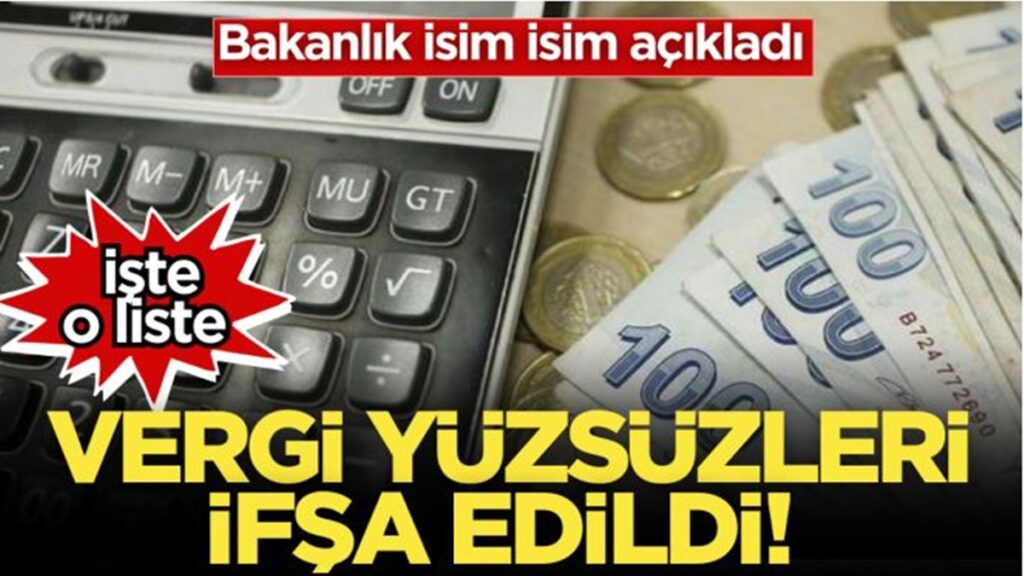 Bakanlık İfşa Etti Vergi Ödemeyen Şirketler