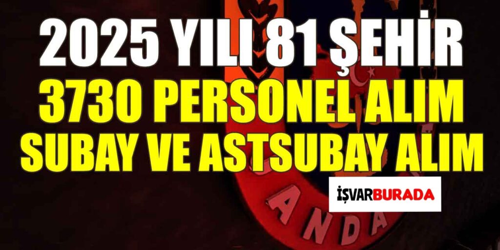 Jandarma ve Sahil Güvenlik 3.730 Sözleşmeli Personel Alacak