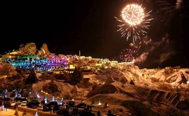 Kapadokya Yeni Yıl Coşkusunda Yandı