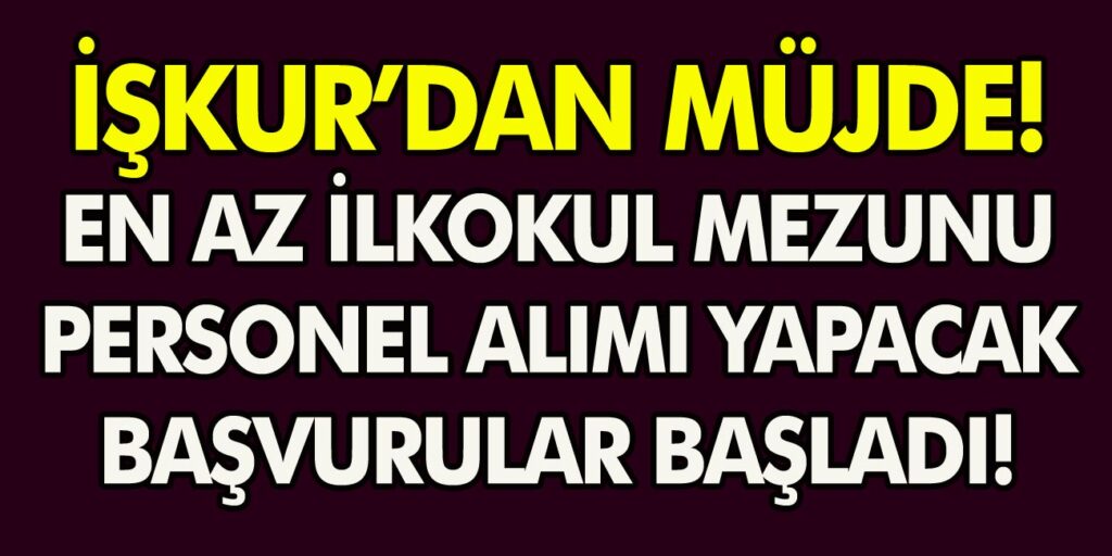 İl Özel İdarelerine Ortaöğretim Mezunu Personel Alınacak
