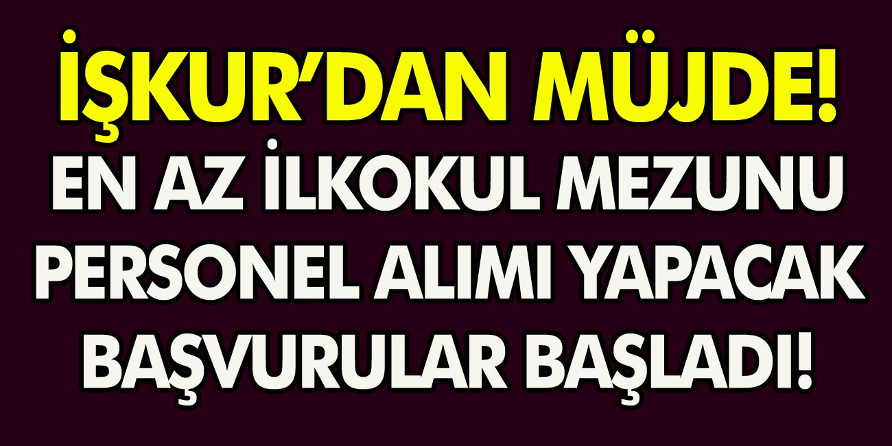 İl Özel İdarelerine Ortaöğretim Mezunu Personel Alınacak
