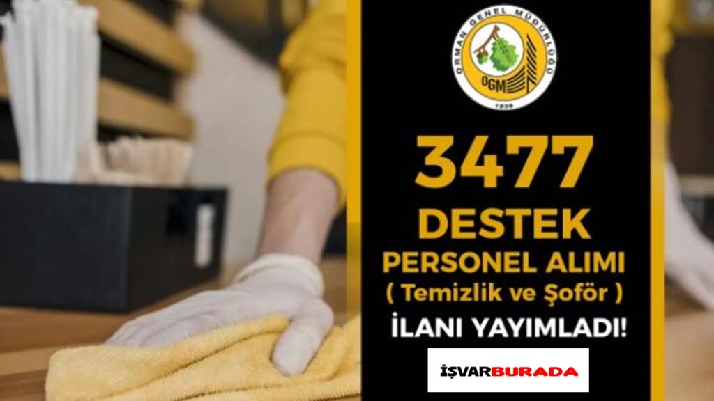 OGM 3477 Destek Personeli Alımı İl İl Kontenjan Dağılımı 2025