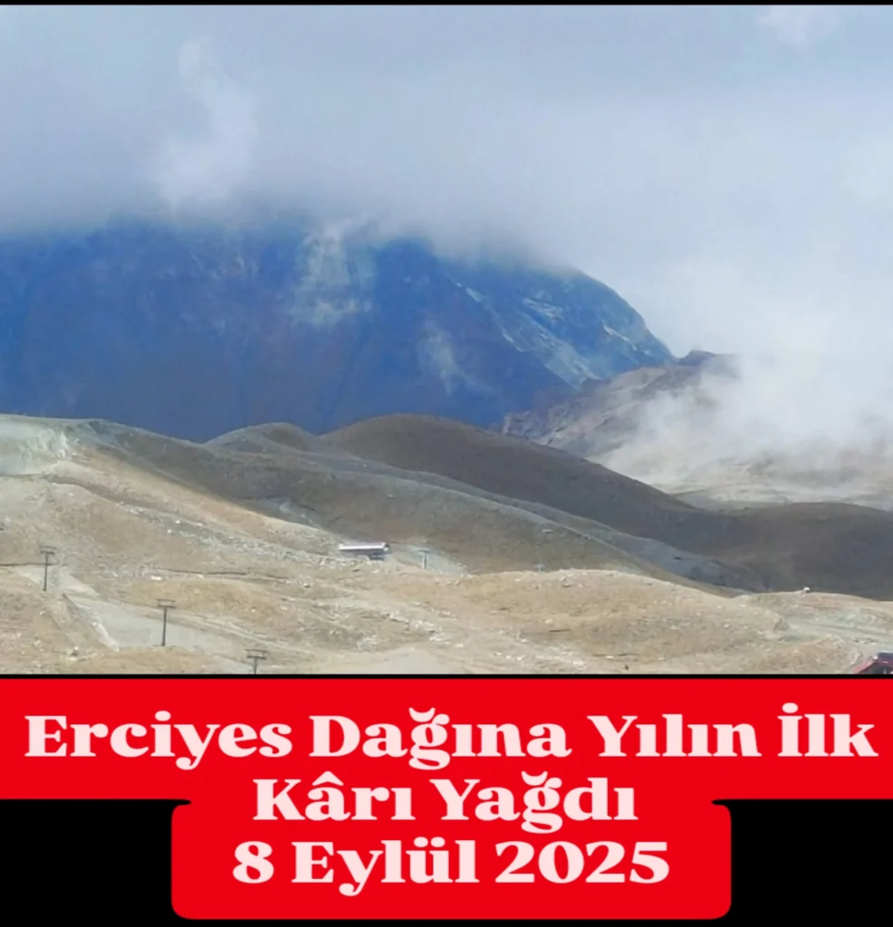 Erciyese Yılın İlk Karı Yağdı 8 Eylül 2025