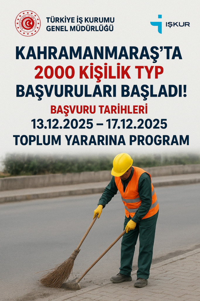 Kahramanmaraş’ta 2.000 Kişilik TYP Başvuruları Başladı