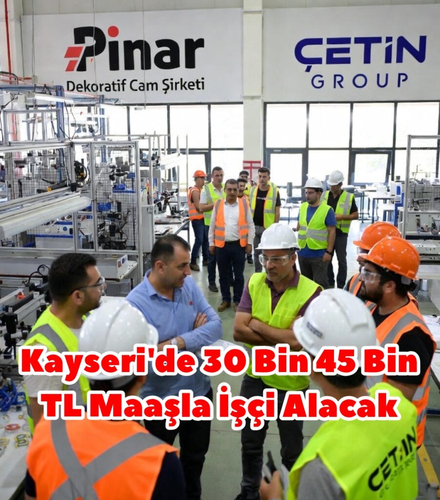 Kayseri’de 30 Bin 45 Bin TL Maaşla İşçi Alacak