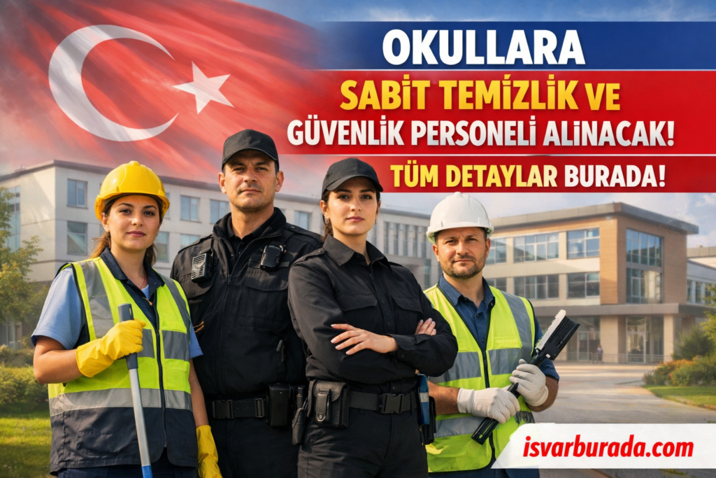 Okullara Sabit Temizlik ve Güvenlik Personeli Alınacak