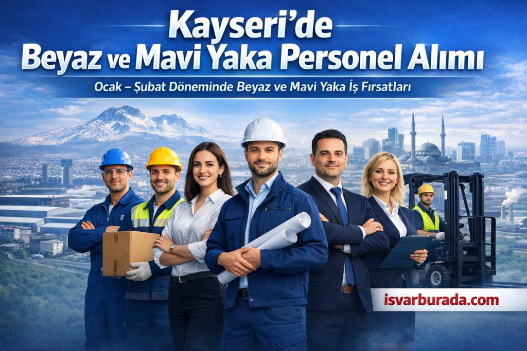 Kayseri 2026 Ocak –Şubat Beyaz ve Mavi Yaka Personel Alımı