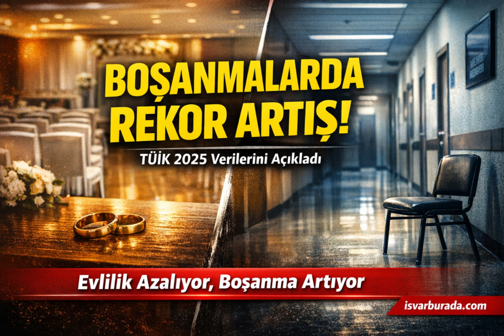 TÜİK Açıkladı Her 2 Dakikada 1 Boşanma 2025 Raporu Yayınlandı
