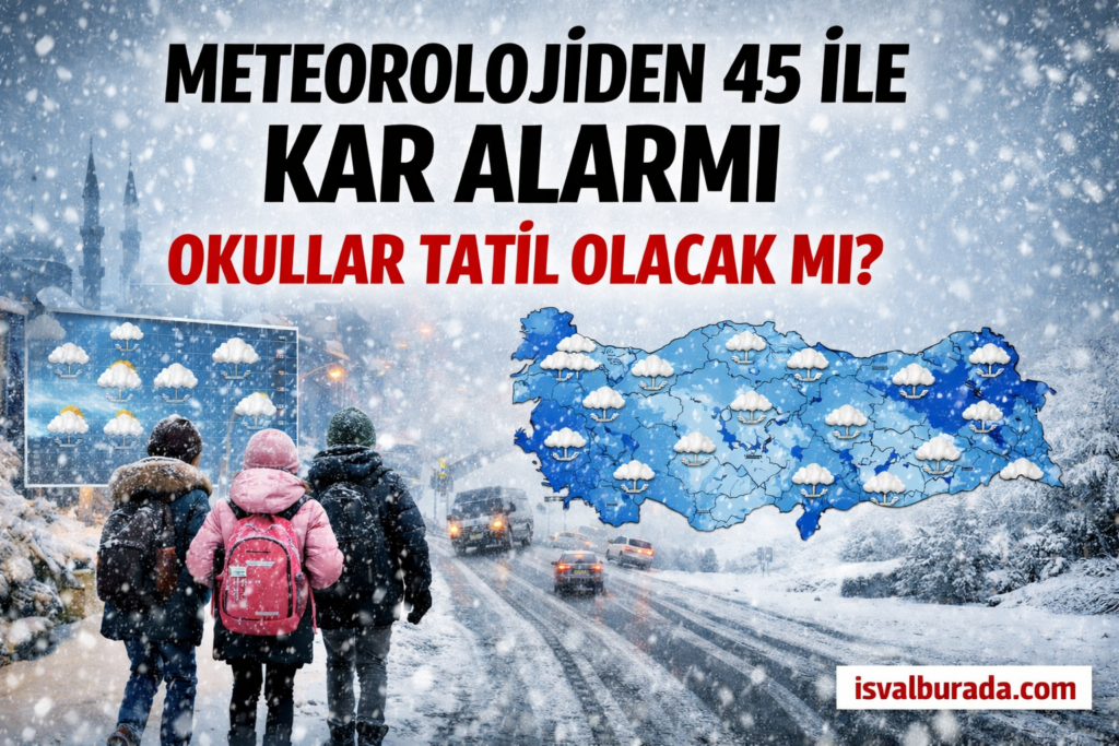 Meteoroloji 45 İl İçin Kar Alarmı Verdi Tarih Tarih Açıklandı Okullar Tatil Edilecek mi