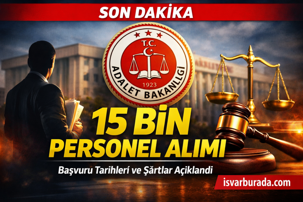 Adalet Bakanlığı 15 Bin Personel Alımı Başlıyor Başvuru Tarihi ve Şartlar Açıklandı