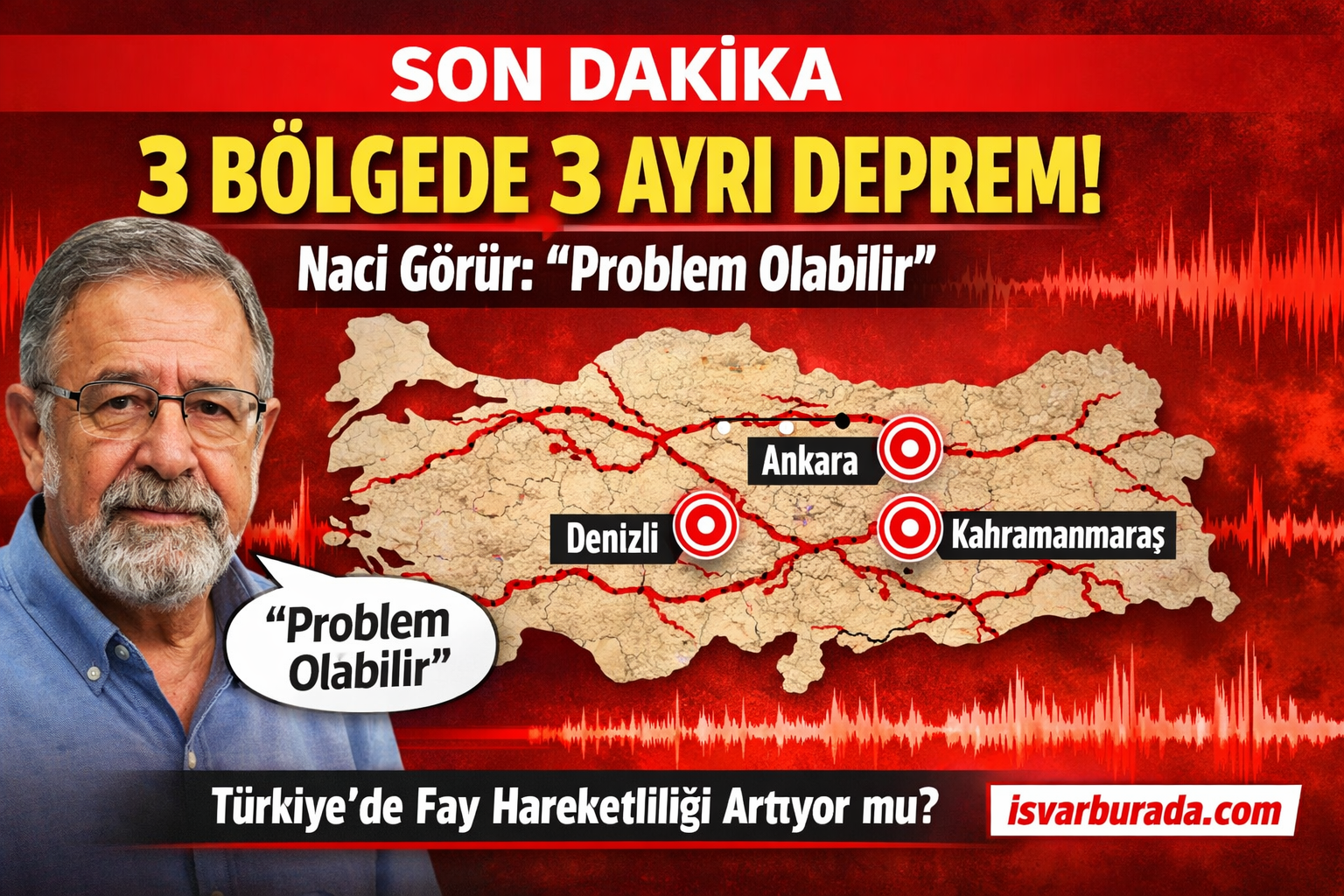 Naci Görür’den Önemli Açıklama Türkiye’de Fay Hatları Hareketli ”Problem Olabilir”