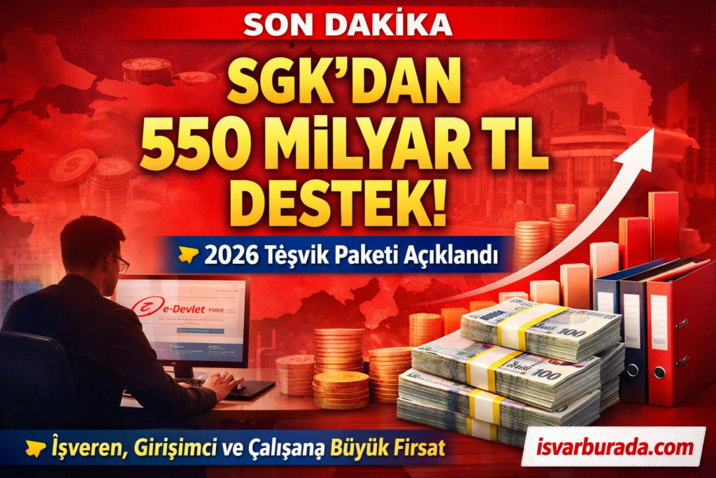 SGK’dan Destek 16 kalemde 550 milyar TL Verilecek