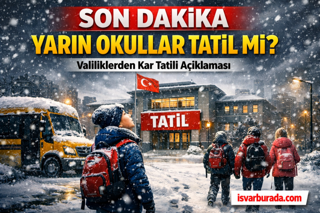 Yarın Okullar Tatil Mi 2 Mart 2026 Kar Tatili Olan İller Açıklandı