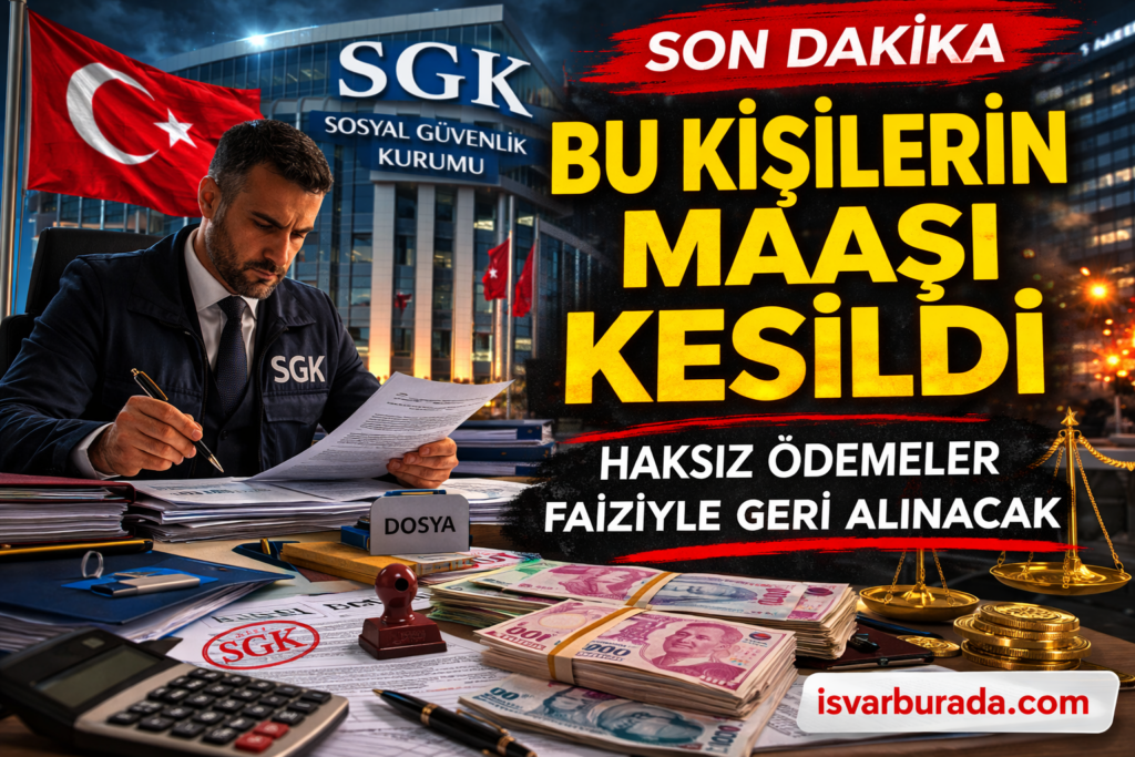 SGK Bu Kişilerin Maaşını Kesti Haksız Ödemeler Faiziyle Geri Alınacak