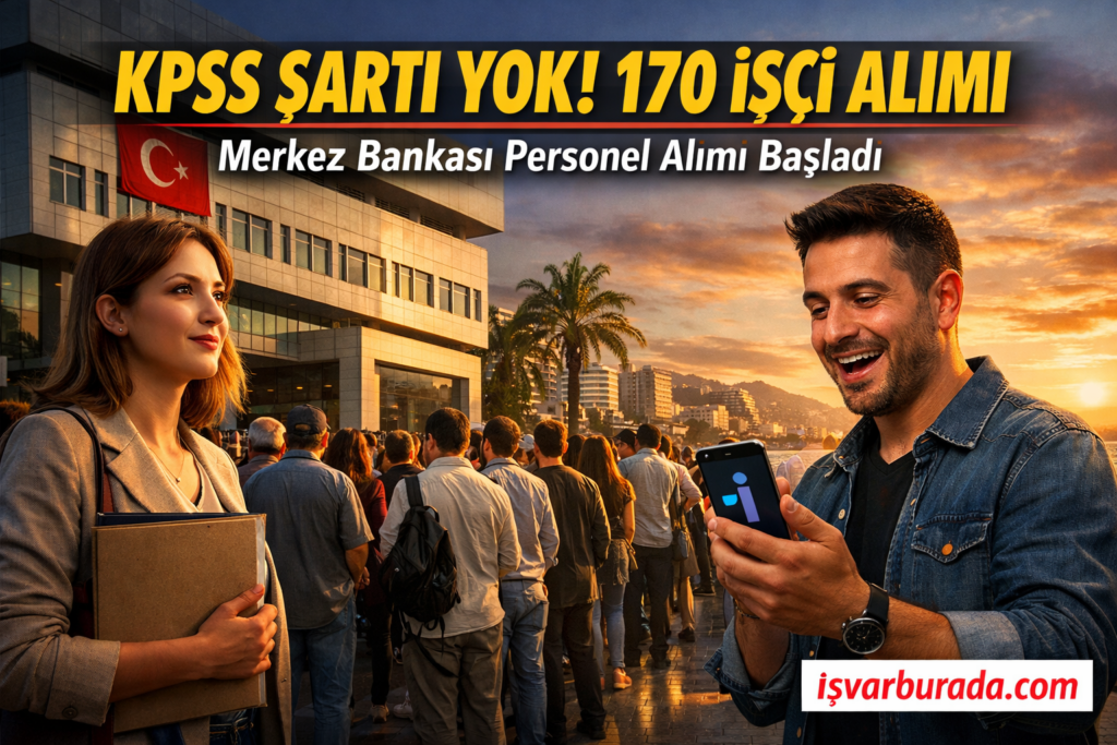 Merkez Bankası KPSS Şartsız 170 İşçi Alacak