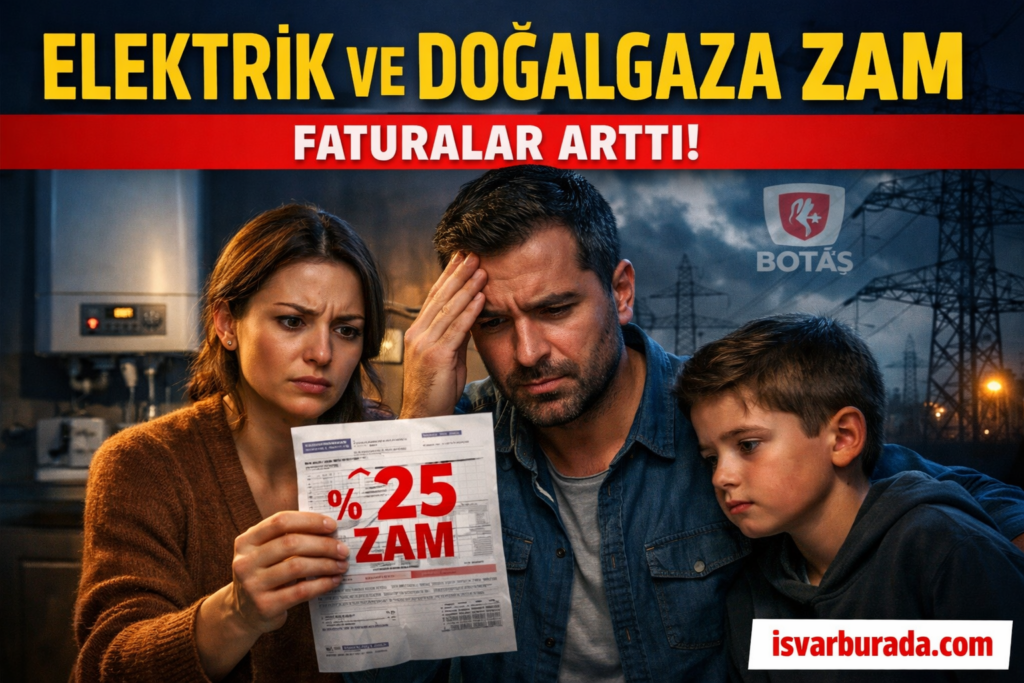 Elektrik ve Doğalgaza %25 Zam Geldi Yeni Tarifeler ve Detaylar