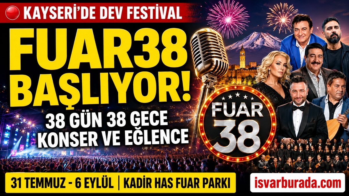 Kayseri’de Yazın En Büyük Organizasyonu Başlıyor FUAR38 Konser ve Etkinlik Takvimi Açıklandı