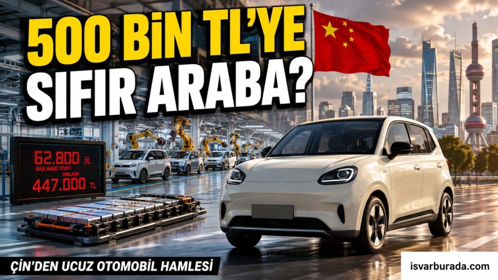 Çin’den 500 Bin TL’lik Sıfır Araba İşte Ucuz Modeller