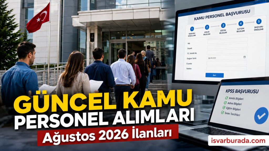 Güncel Kamu Kurumları Memur Alımları 2026 Ağustos Ayında Başvurusu Devam Eden İlanlar