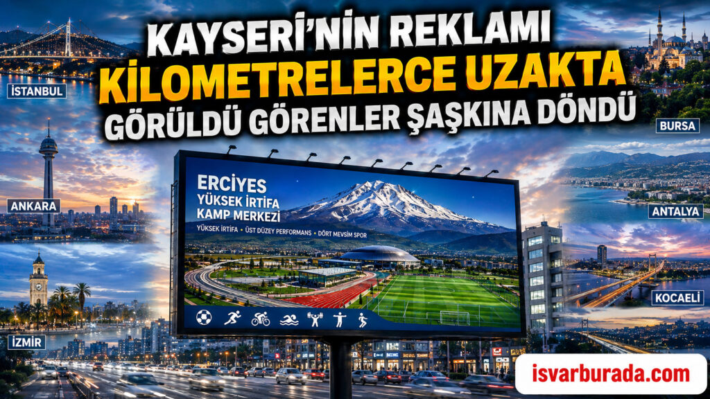 Kayseri’nin Reklamı Kilometrelerce Uzakta Görüldü Görenler Şaşkına Döndü