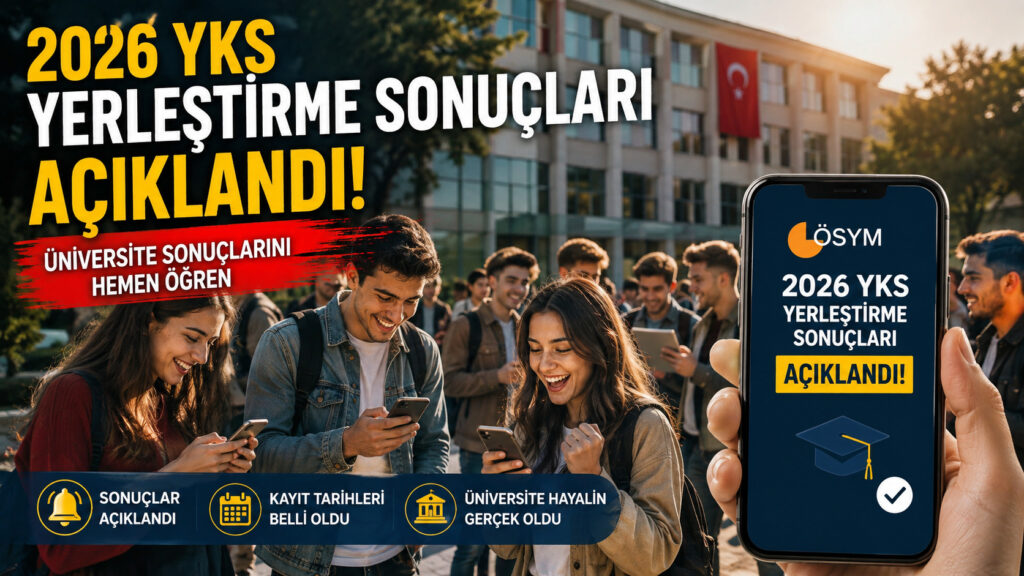 2026 YKS Yerleştirme Sonuçları Açıklandı ÖSYM Üniversite Sonuçları Sorgulama Ekranı