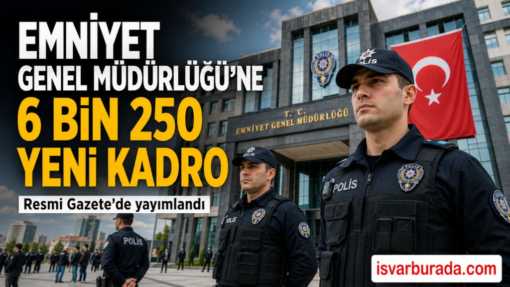 Resmi Gazete’de Yayımlandı Emniyet Genel Müdürlüğü’ne 6 Bin 250 Kadro