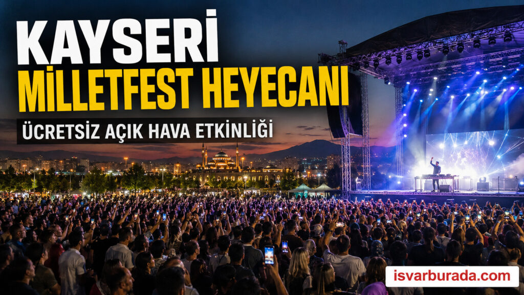 Kayseri’de MilletFest Heyecanı Ücretsiz Program ve Sahne Alacak İsimler