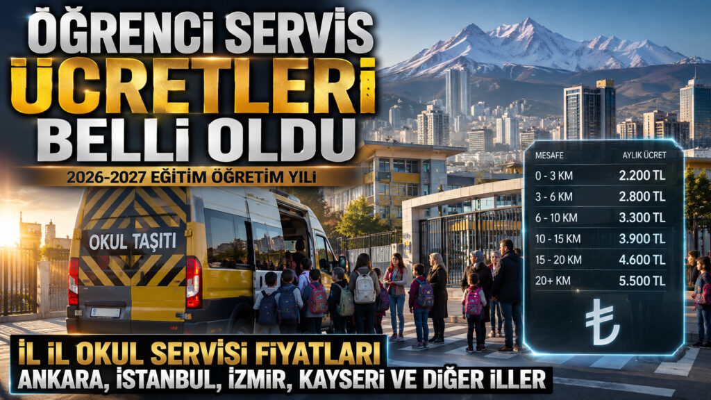 Öğrenci Servis Ücretleri Belli Oldu