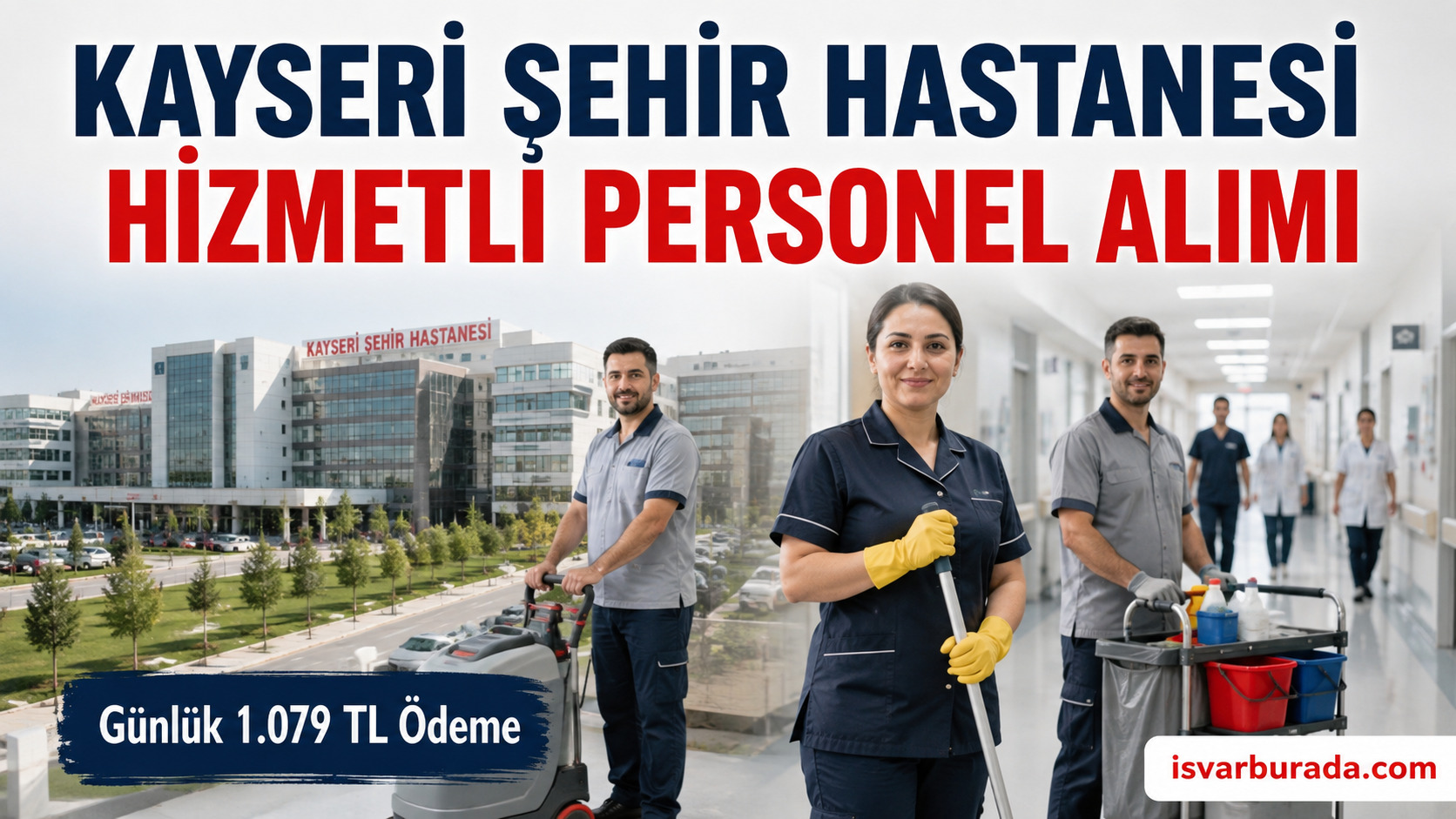 Kayseri Şehir Hastanesi Hastane Hizmetlisi Alımı Yapacak Günlük 1.079 TL Ödeme