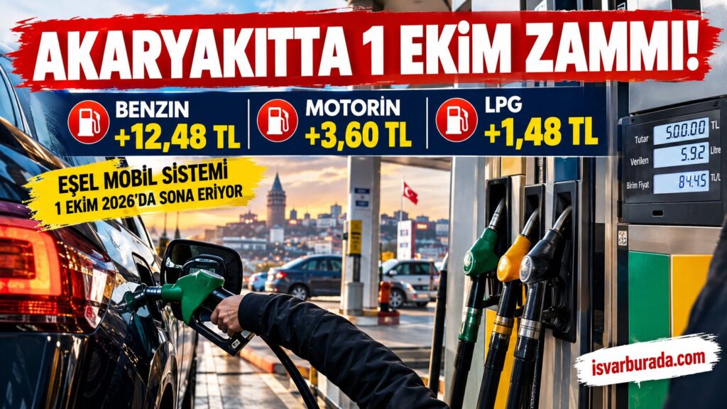 1 Ekim 2026 Akaryakıt Zammı: Benzin 95 TL’yi, Motorin 99 TL’yi Geçecek