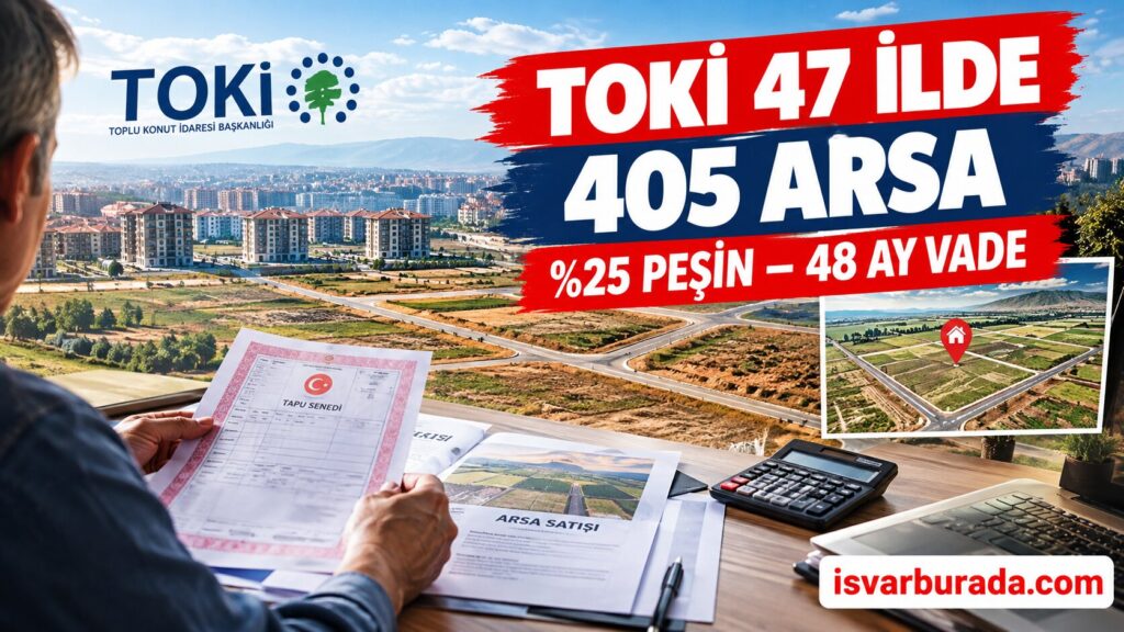 400 Bin TL Bandında Arsa Fırsatı TOKİ 47 İlde 405 Arsayı Satışa Çıkarıyor Başvuru Nasıl Yapılır, Şartları Neler?