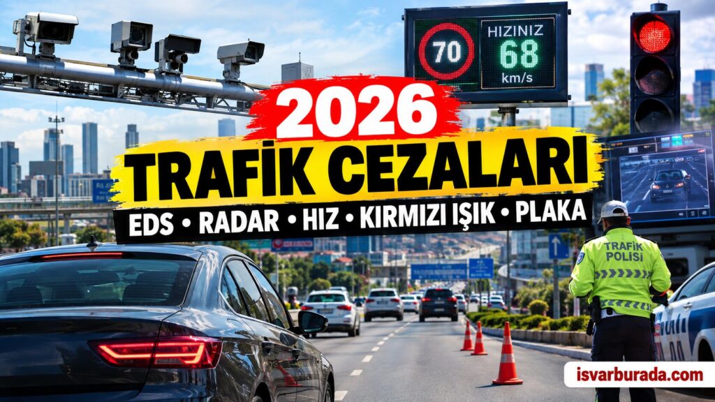Güncel 2026 Trafik Cezaları EDS, Radar, Kırmızı Işık, Hız, Plaka ve Tüm Cezalar