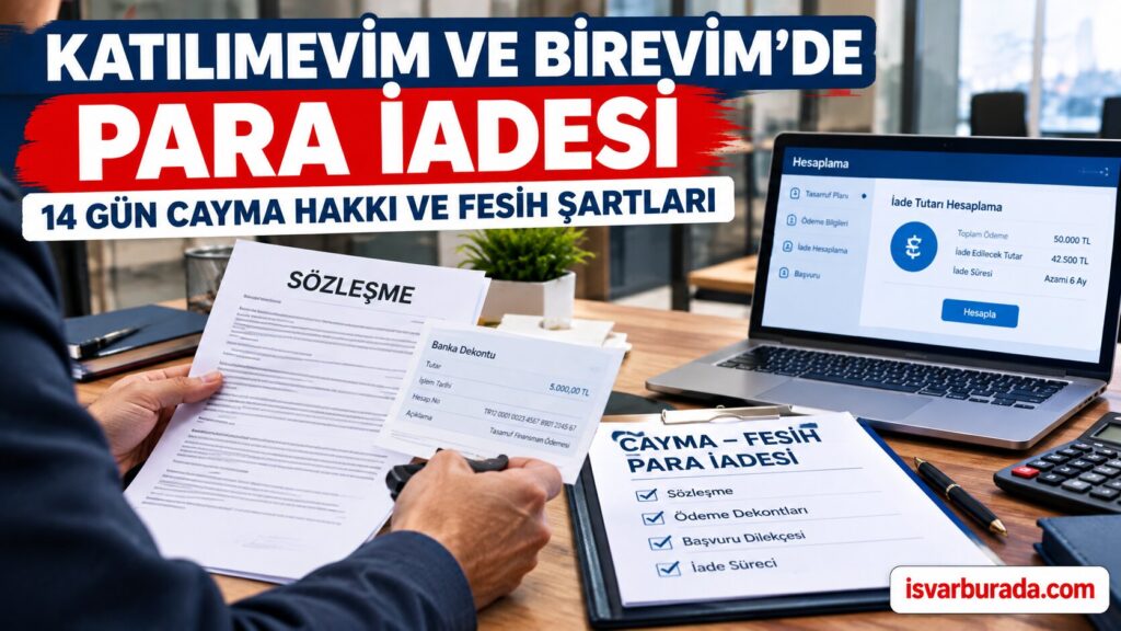 Katılımevim ve Birevim Para İadesi Katılım Payı Nasıl Geri Alınır, Şartları Neler