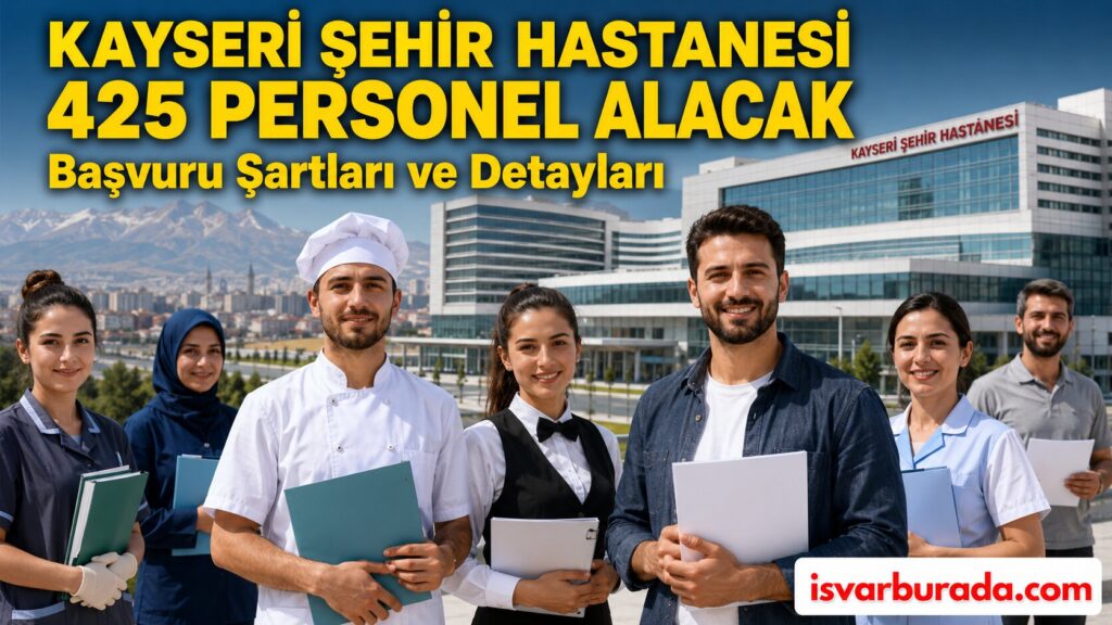 Kayseri Şehir Hastanesi 425 Personel Alımı Yapacak Başvuru Şartları ve Detaylar