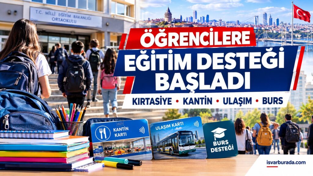 Öğrencilere Eğitim Desteği Başladı Kırtasiye, Kantin, Ulaşım ve Burs Başvuruları