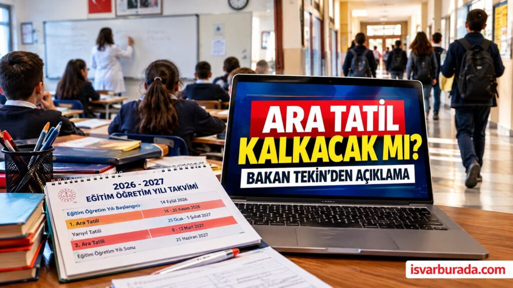 Okullarda Ara Tatil Kalkacak mı Bakan Tekin’den Dikkat Çeken Açıklama