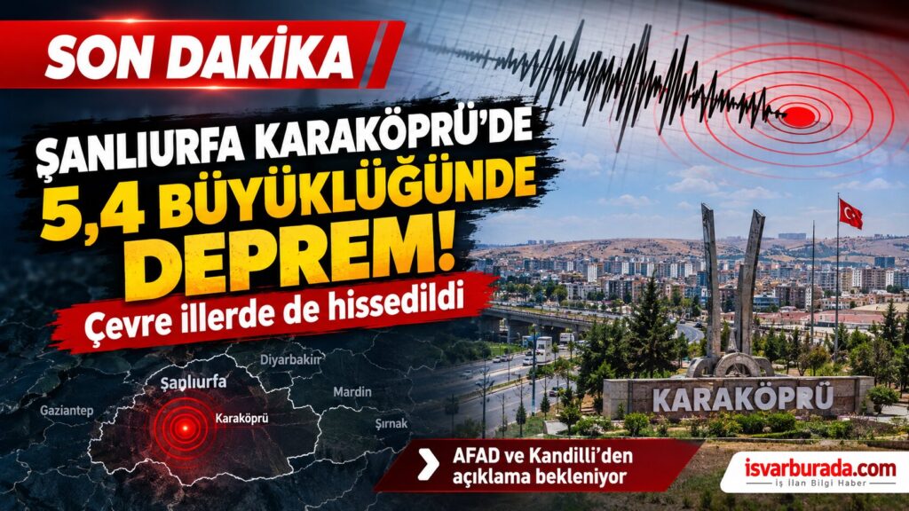 Şanlıurfa Karaköprü’de Deprem Oldu Çevre İllerde de Hissedildi