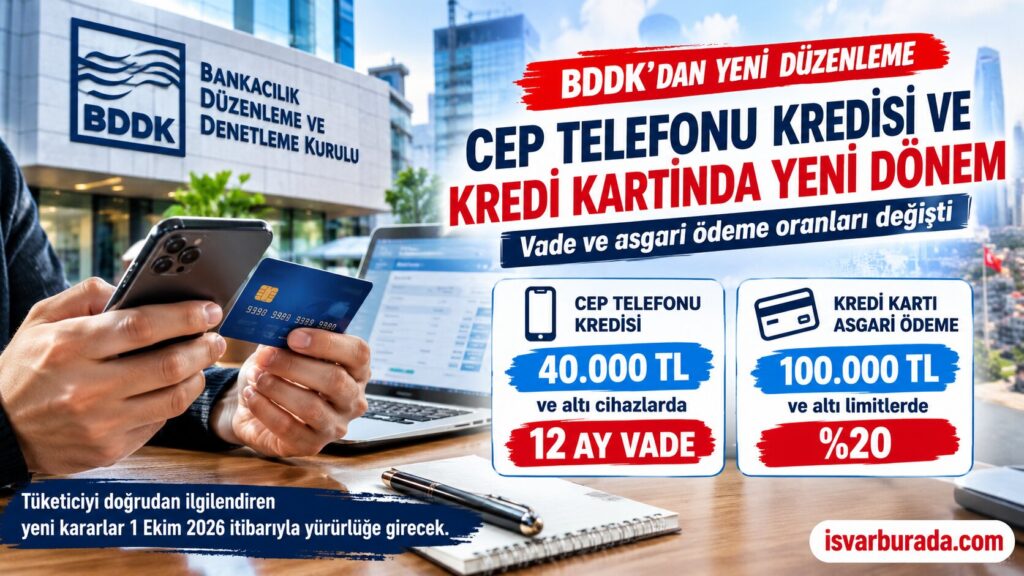 BDDK’dan Yeni Karar: Telefon Kredisi ve Kredi Kartı Ödemelerinde Değişiklik