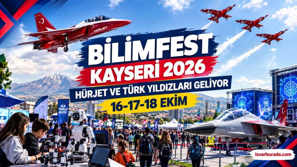 BİLİMFEST Kayseri 2026 HÜRJET ve Türk Yıldızları Geliyor! İşte Tarihi ve Etkinlik Detayları