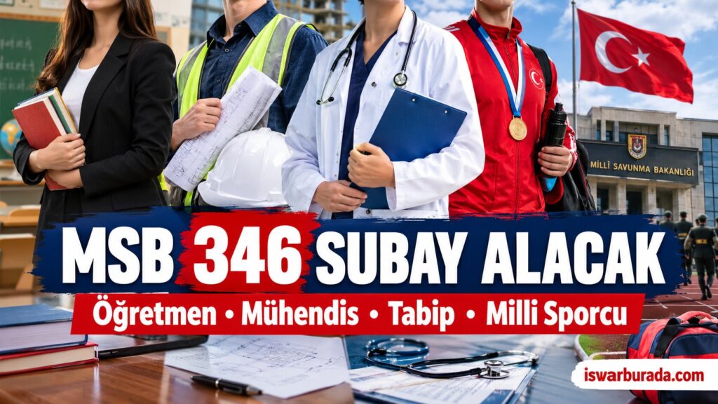 MSB 346 Subay Alımı Başladı Başvuru Şartları
